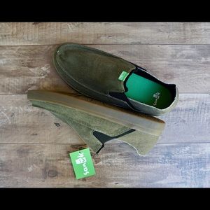 Sanuk Pick Pocket Slip-On Sneaker Olive/Gum Bottom